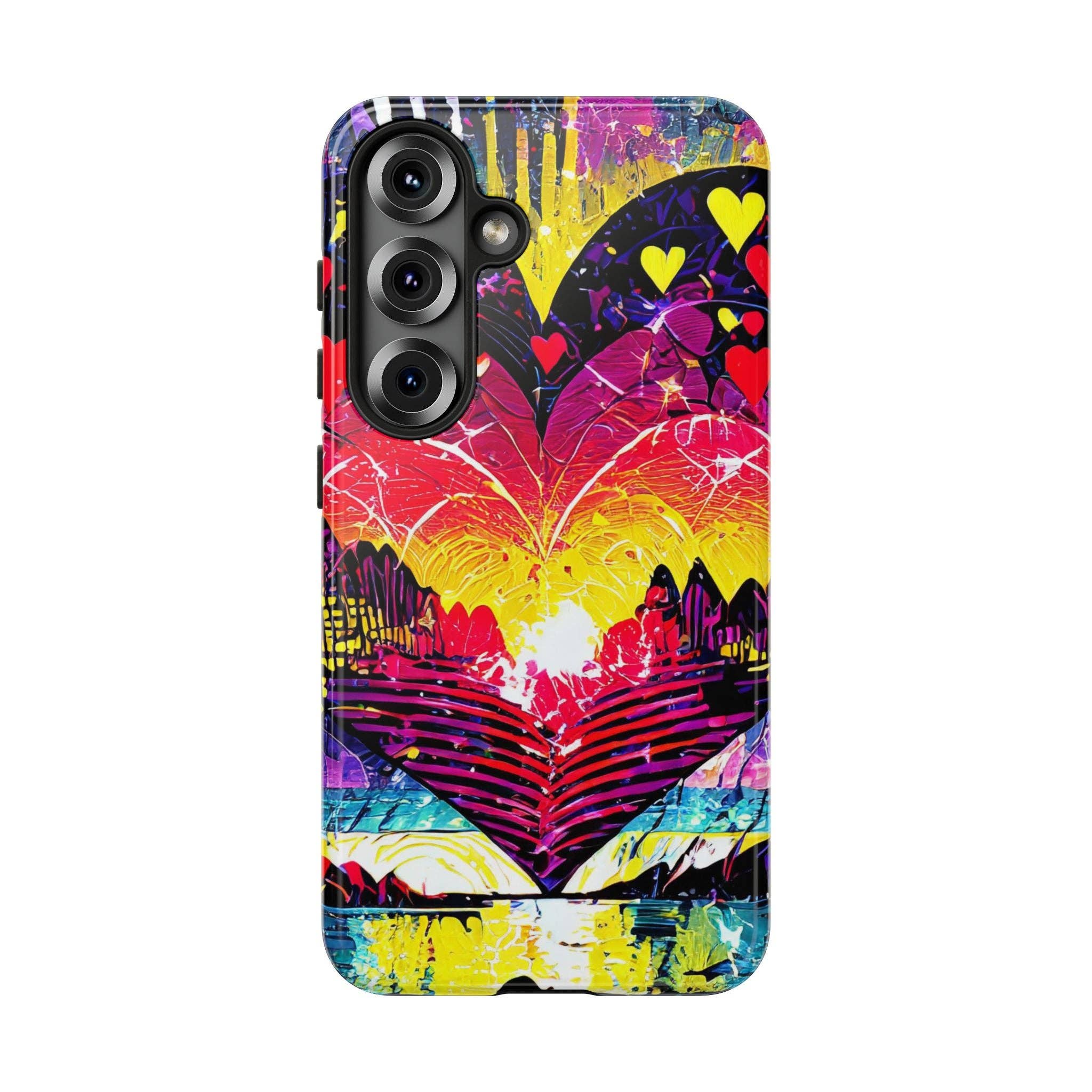 Studio 653 Clothing Co - Wholesale Phone Case - Women's - Vibrant Heart Sunset Tough Phone Case12