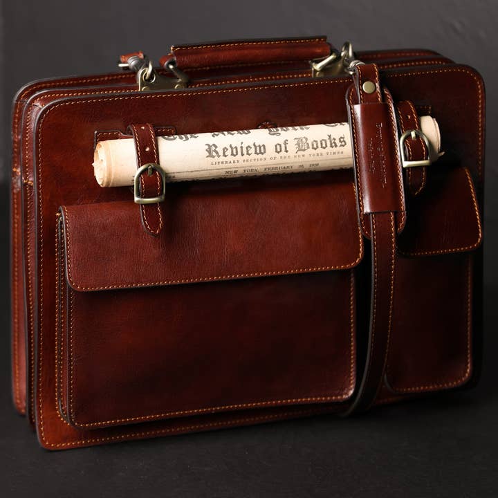 Time Resistance - Wholesale Satchel - Men's - Italian Leather Satchel Bag, Briefcase - The Prophet