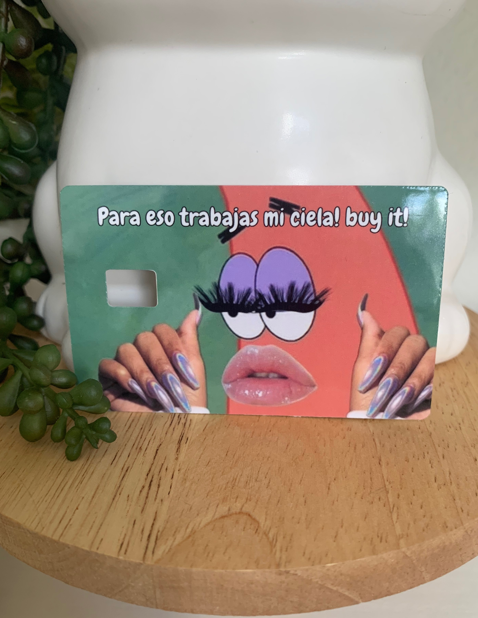 Lalatina Shop – wholesale Klistermärke – rolig spansk latinamerikansk kreditkortsskin, kreditkortsklistermärke0