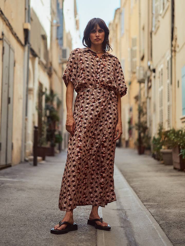 IMARA SKIRT AO zanzibar nude for wholesale by Maison Anje