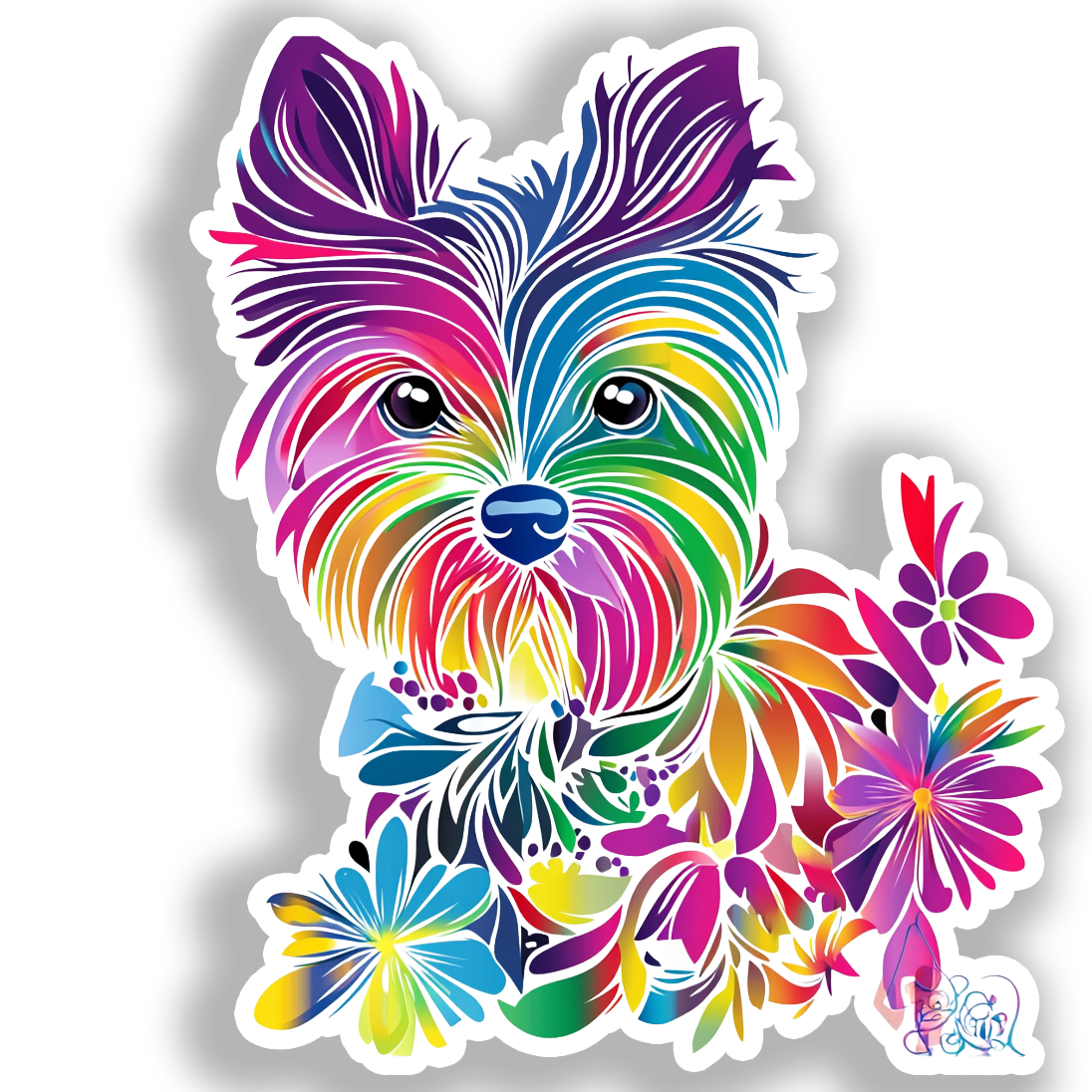 Yoonek Graphics - Wholesale Sticker - Yorkshire Terrier Dog Decal Sticker # A0170710