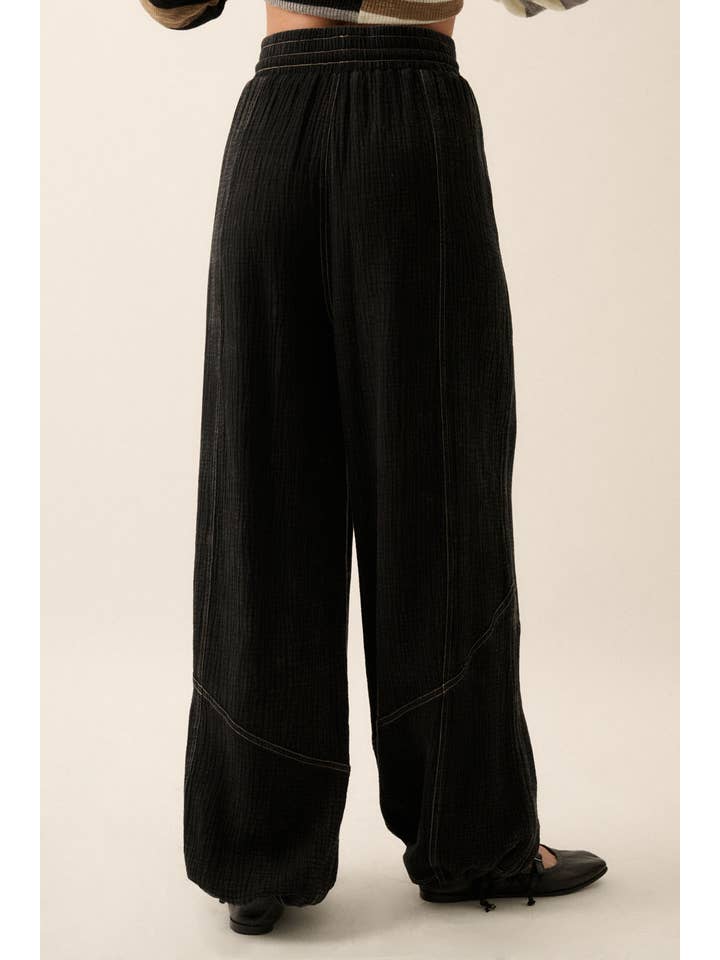 Promesa USA - Wholesale Pants - Women's - Mineral Washed Crinkle Cotton Parachute Pants32