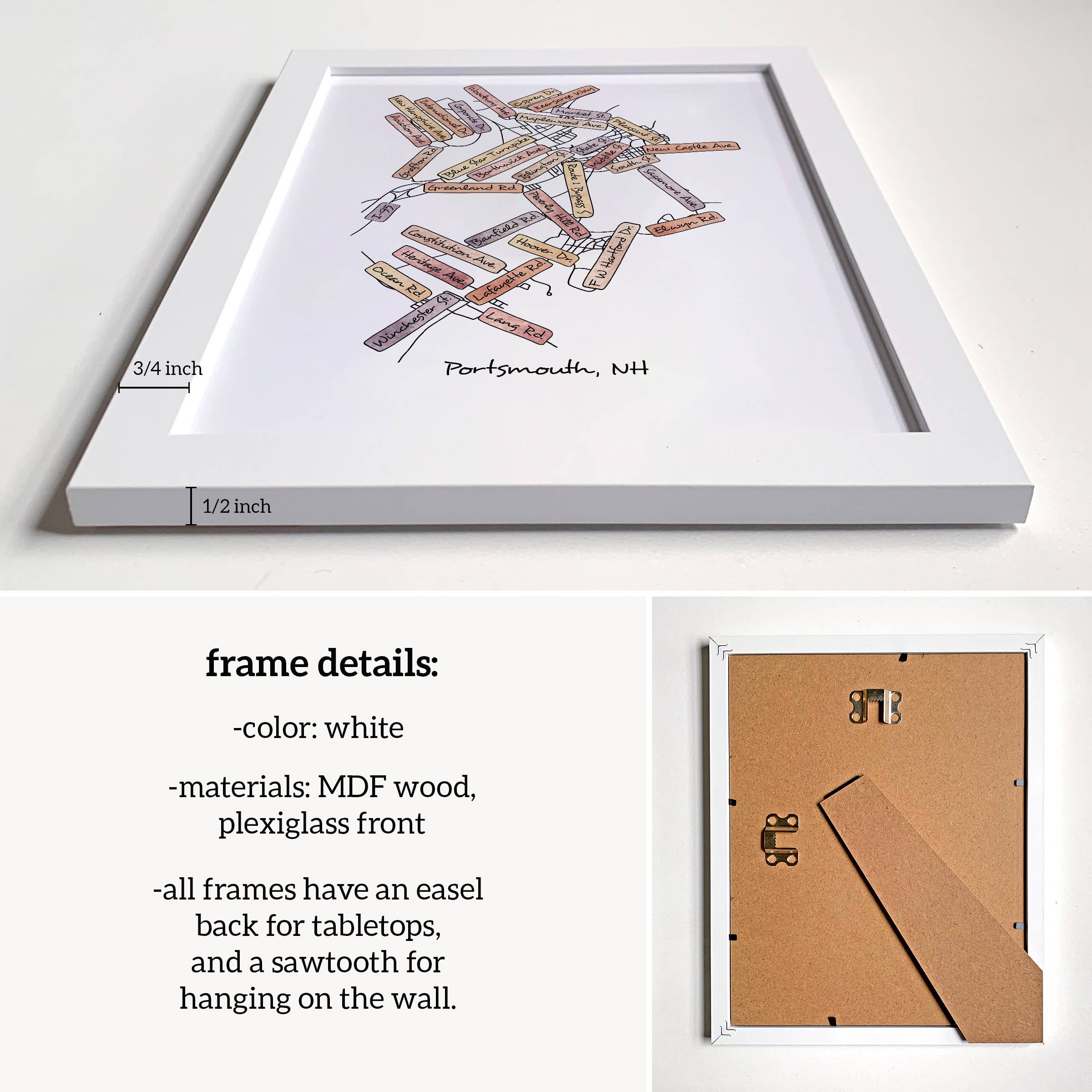 Sparks House Co. - Wholesale Art Print - Altadena California street map print, street names poster7