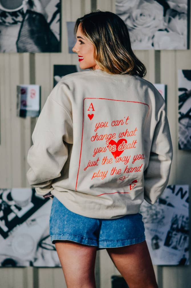 Southern Bliss Co. - Wholesale Graphic Sweatshirt - Women's - Queen of Hearts Sweatshirt
