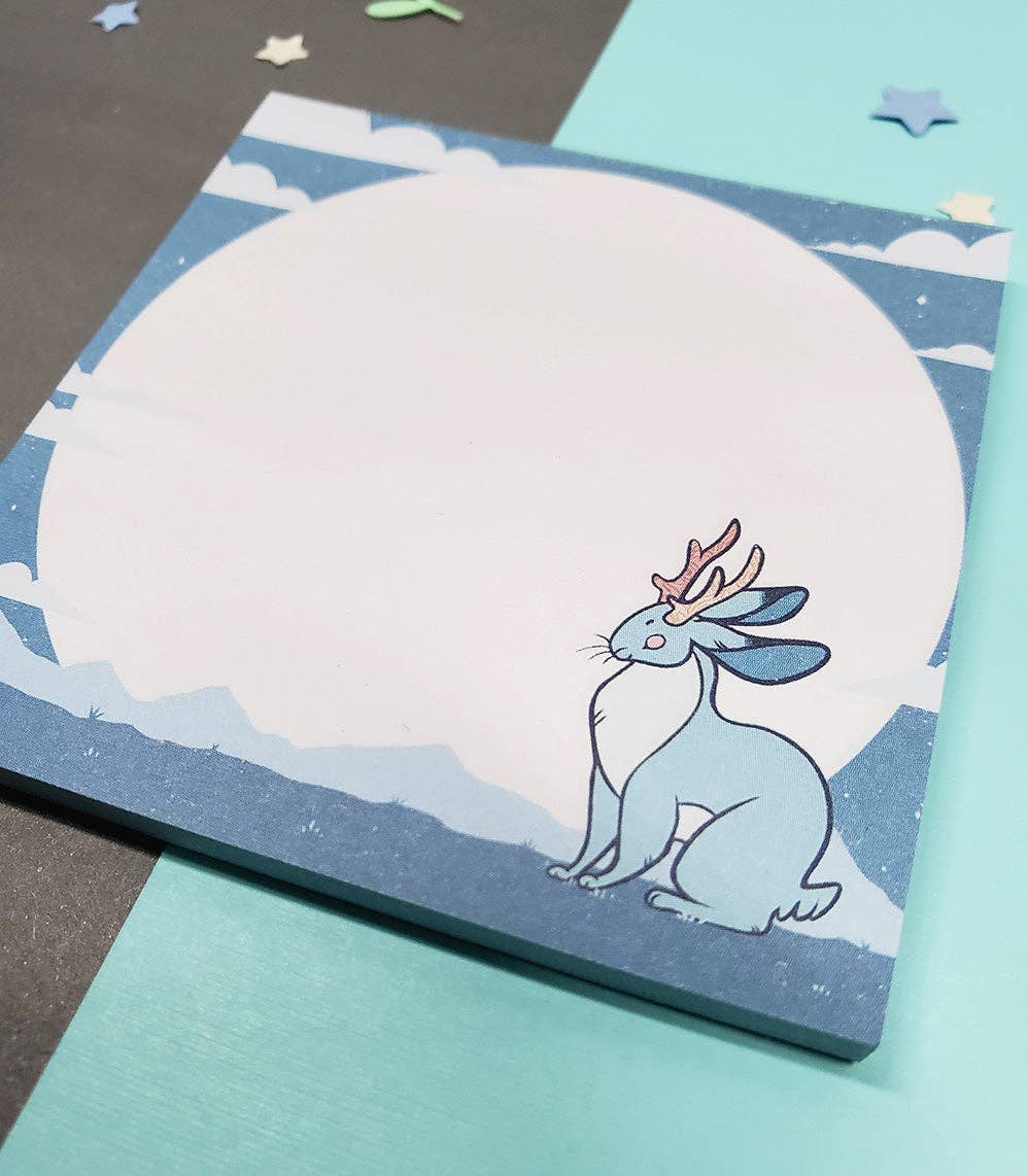 Curious Nature Studio - Wholesale Sticky Notes - Lunar Jackalope • Sticky Notes1