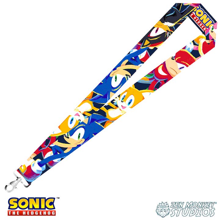 Zen Monkey Studios - Wholesale Lanyard - Unisex - Chalk Style Sonic - Sonic the Hedgehog Lanyard0