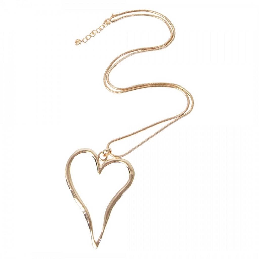 Lovethelinks Ltd – wholesale Pendant/charm necklace – Open Heart Long Necklace2