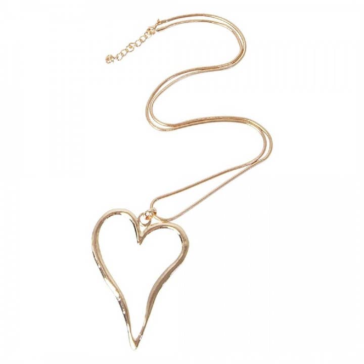 Lovethelinks Ltd – wholesale Pendant/charm necklace – Open Heart Long Necklace2