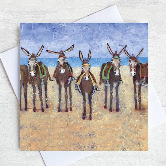 Seaside-Esel Lustige Niedliche Sommergrußkarte für den Großhandel von Joanne Wishart