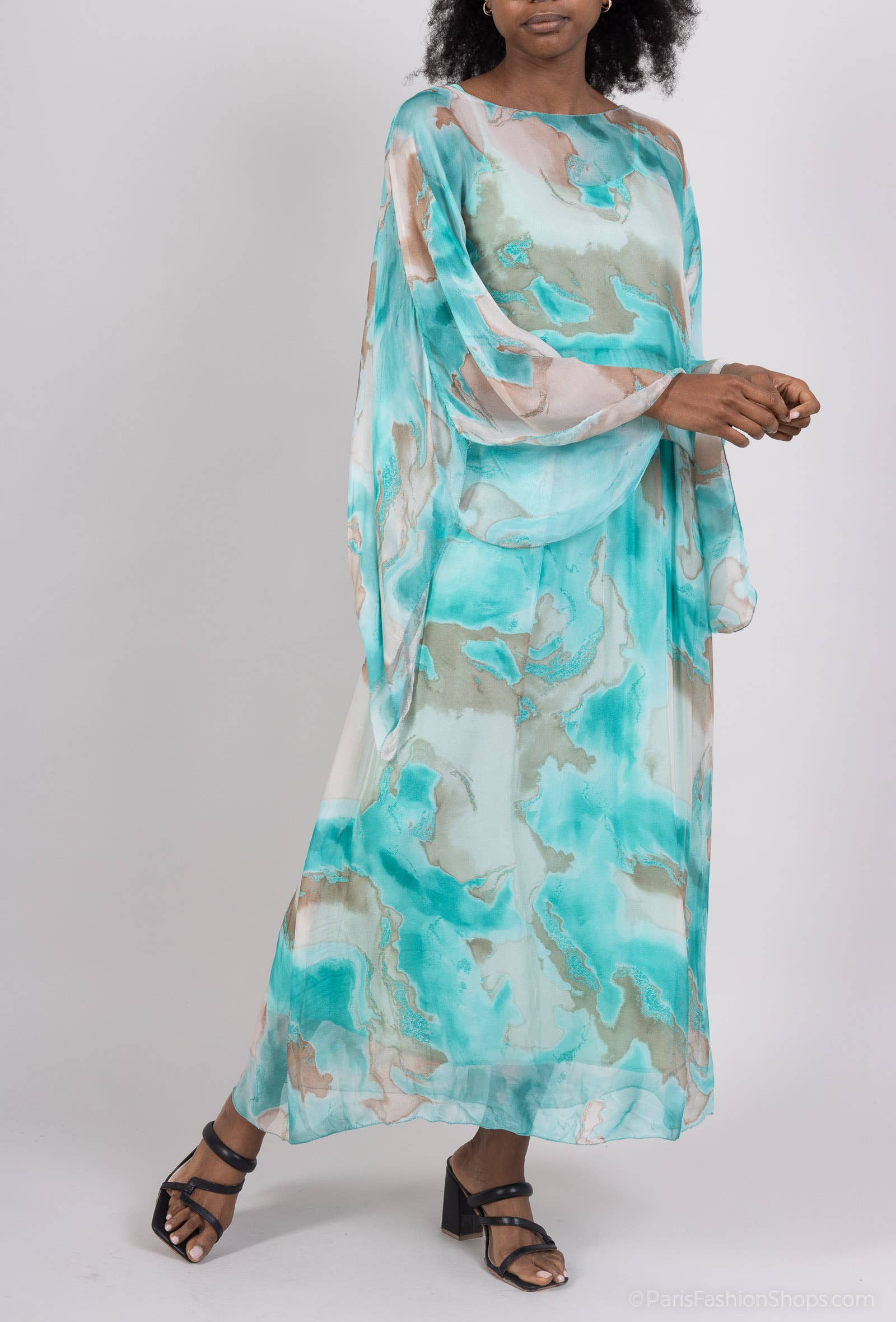 Shyloh - Wholesale Dress - Women's - 2-in-1 printed silk dress 304689