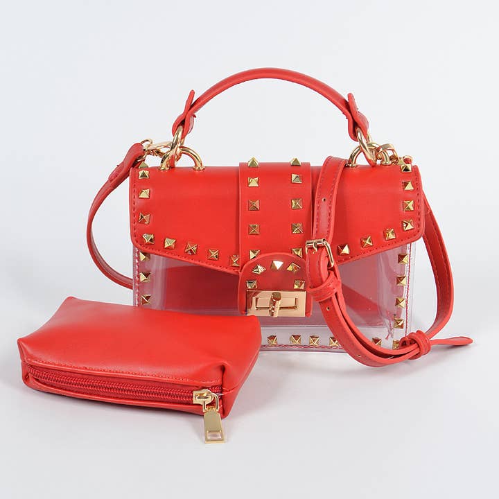 3AM BY H&D ACCESSORIES - Wholesale Clutch bag – women's - Studded See Through Clutch20