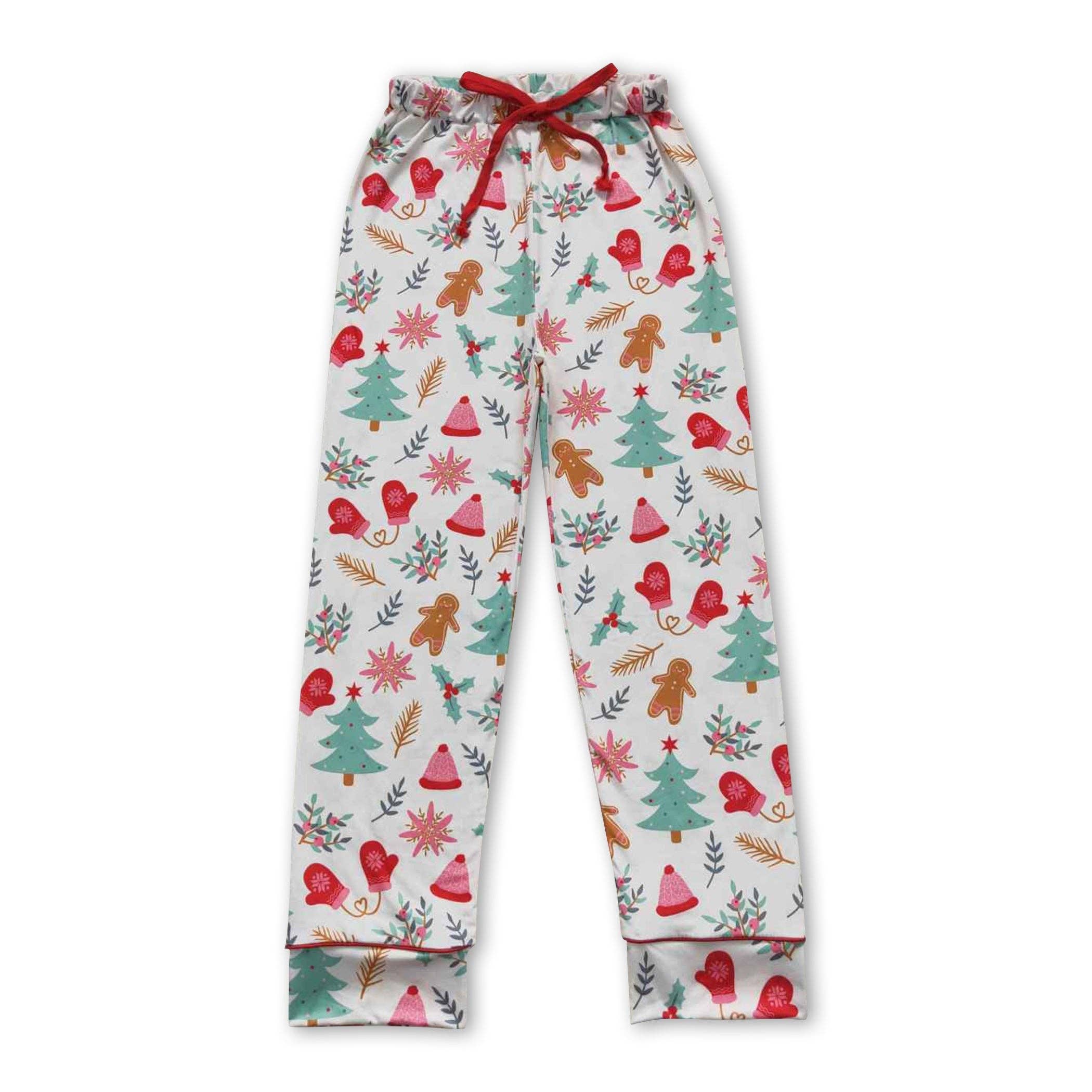 Yawoo Garments - Vente Bas de pyjama – femme - Pantalon de sapin de Noël en pain d'épice pour femme0