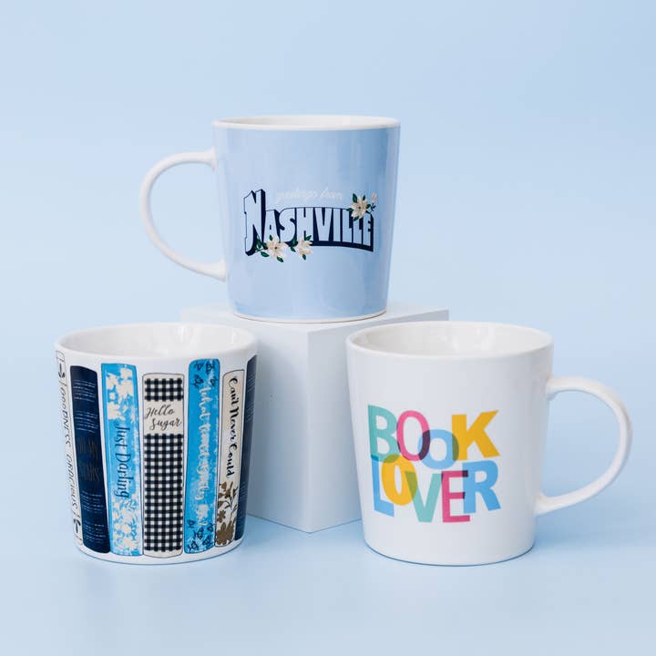 Draper James by Lifeguard Press - Wholesale Coffee Mug - Ceramic Mug, Book Stack