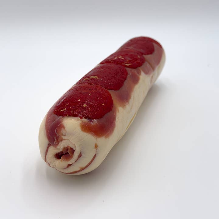 Pinwheel Long Roll - Proscuitto & SDT - 2.5 lb for wholesale by The Mozzarella Kings