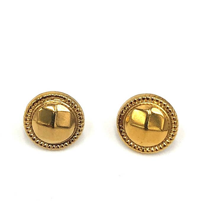 Leetie Lovendale - Wholesale Stud/post earrings - Upholstery Button Deadstock Stud Earrings *Final Sale