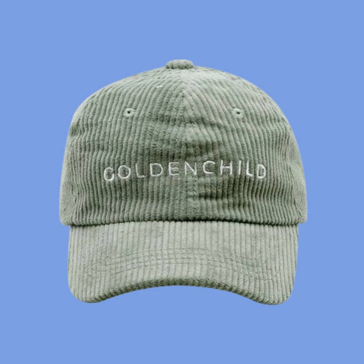 Children's Corduroy Cap - Sage for wholesale by Golden Child