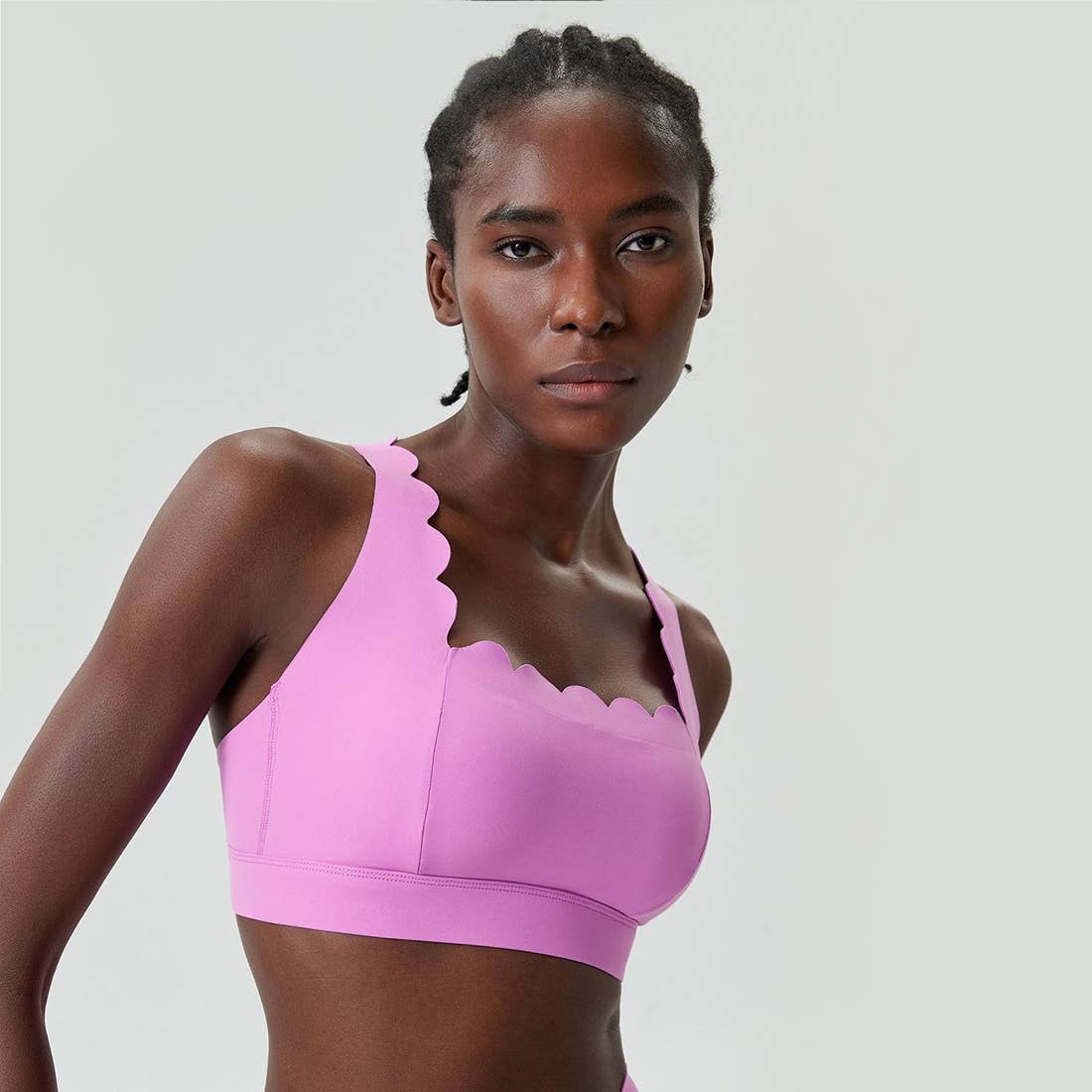 Sodalemon - Vente Brassière de sport – femme - Soutien-gorge de sport à dos croisé Wave Design Fitness Yoga pour femmes14