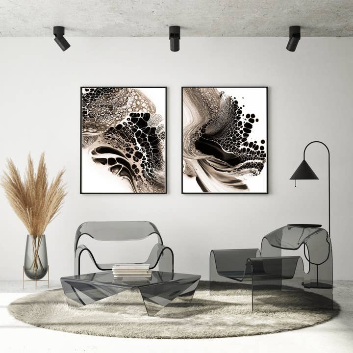 D'LUXE PRINTS - Wholesale Gallery Wall Set - Juliette Abstract Prints Set2