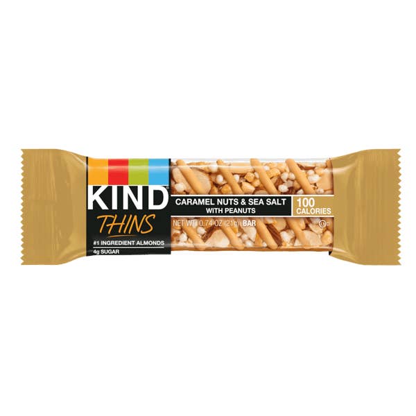 KIND Thins Caramel Almond Sea Salt, 0.74 oz, 10 ct for wholesale by KIND