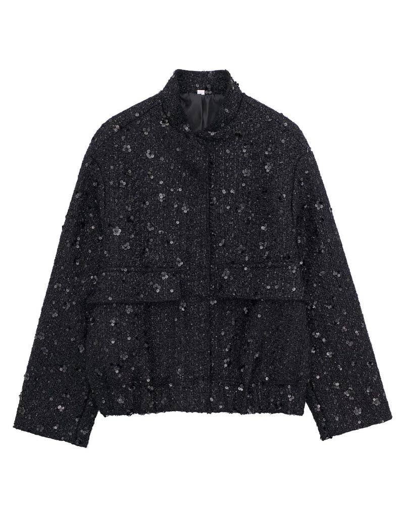 safistyle - Wholesale Bomber Jacket - Women's - Embellished Sequin Bomber Jacket2