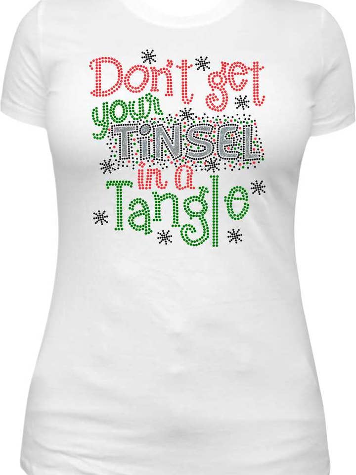 Tinsel in a Tangle Christmas Shirt for wholesale by Thoughtful Creations