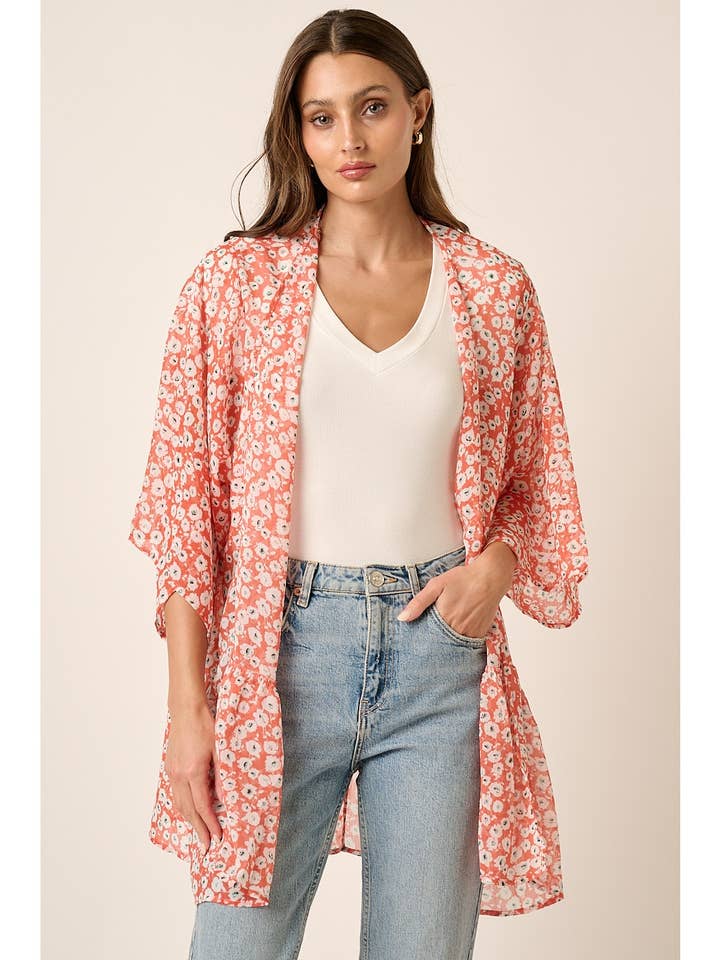 mittoshop - Wholesale Kimono - Women's - FLOWER PRINT YORYU CHIFFON DUSTER1