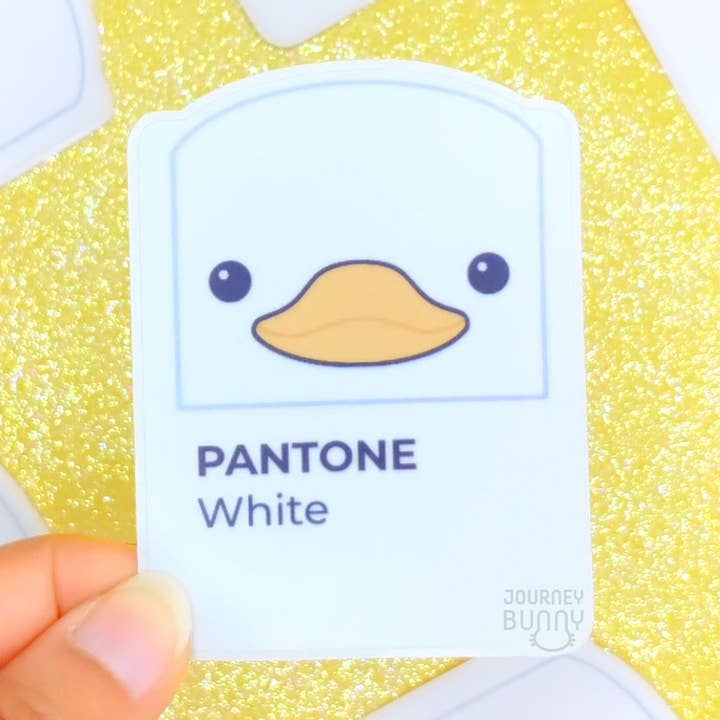 Autocollant en vinyle White Paint Swatch pour la vente par Journeybunny