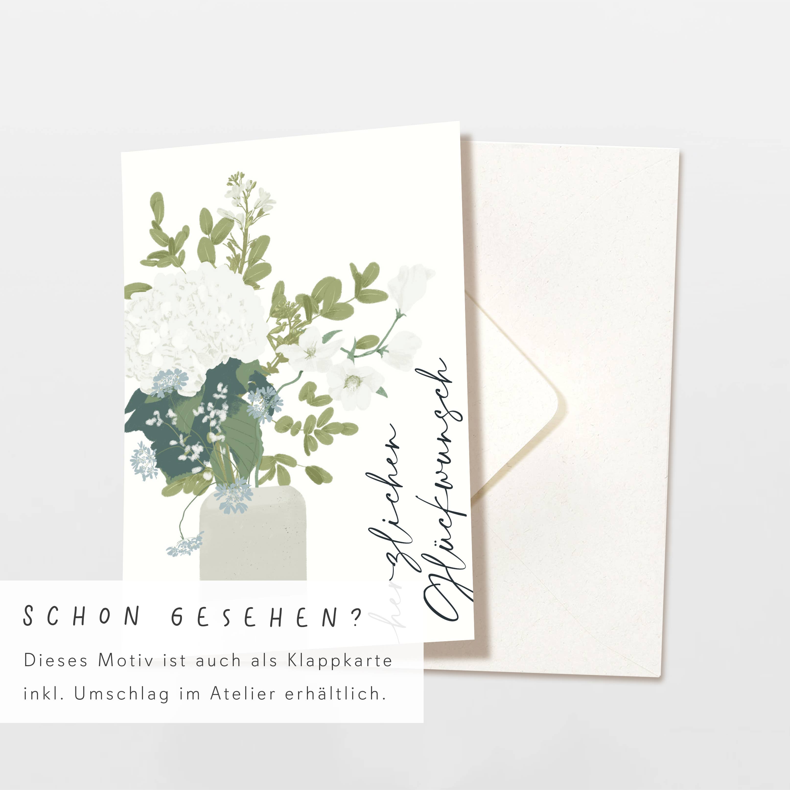 Wildblumen Atelier - Wholesale Congratulations Card - Postcard Congratulations vase, FSC certified4