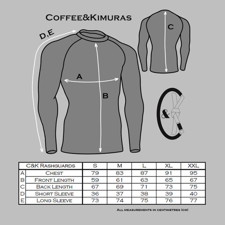 Rashguard a manica corta Inverted Doodle per la vendita all'ingrosso da parte di COFFEE&KIMURAS