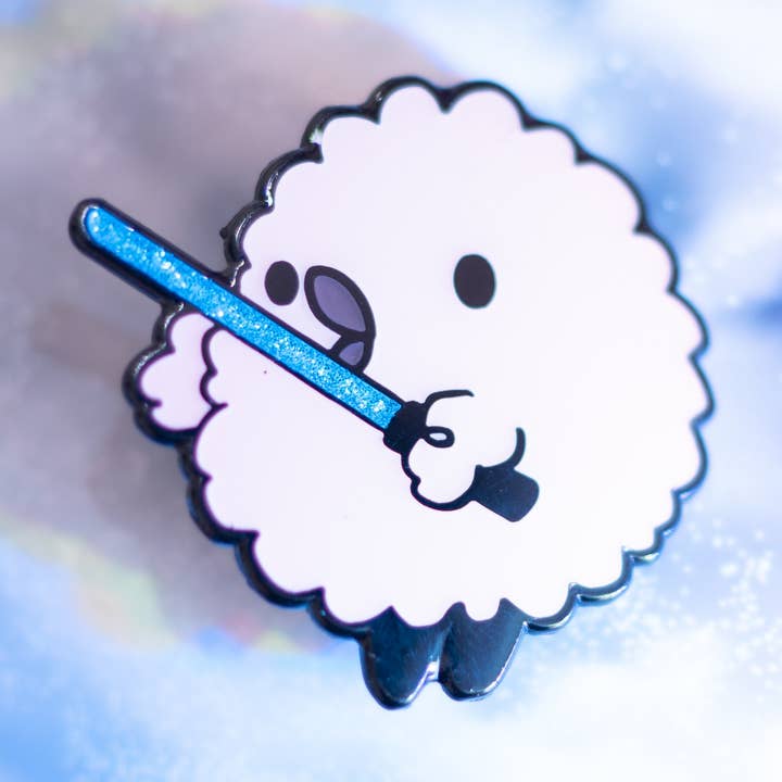 "Fluffy Jedi" Pin for wholesale by Fluffy Tori