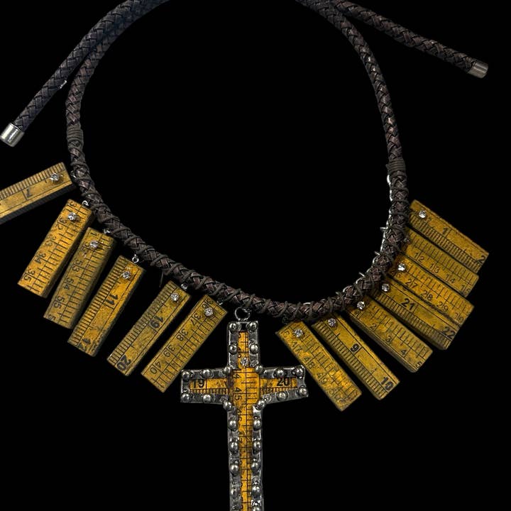 Vintage Yardstick Necklace for wholesale by A Rare Bird Shop