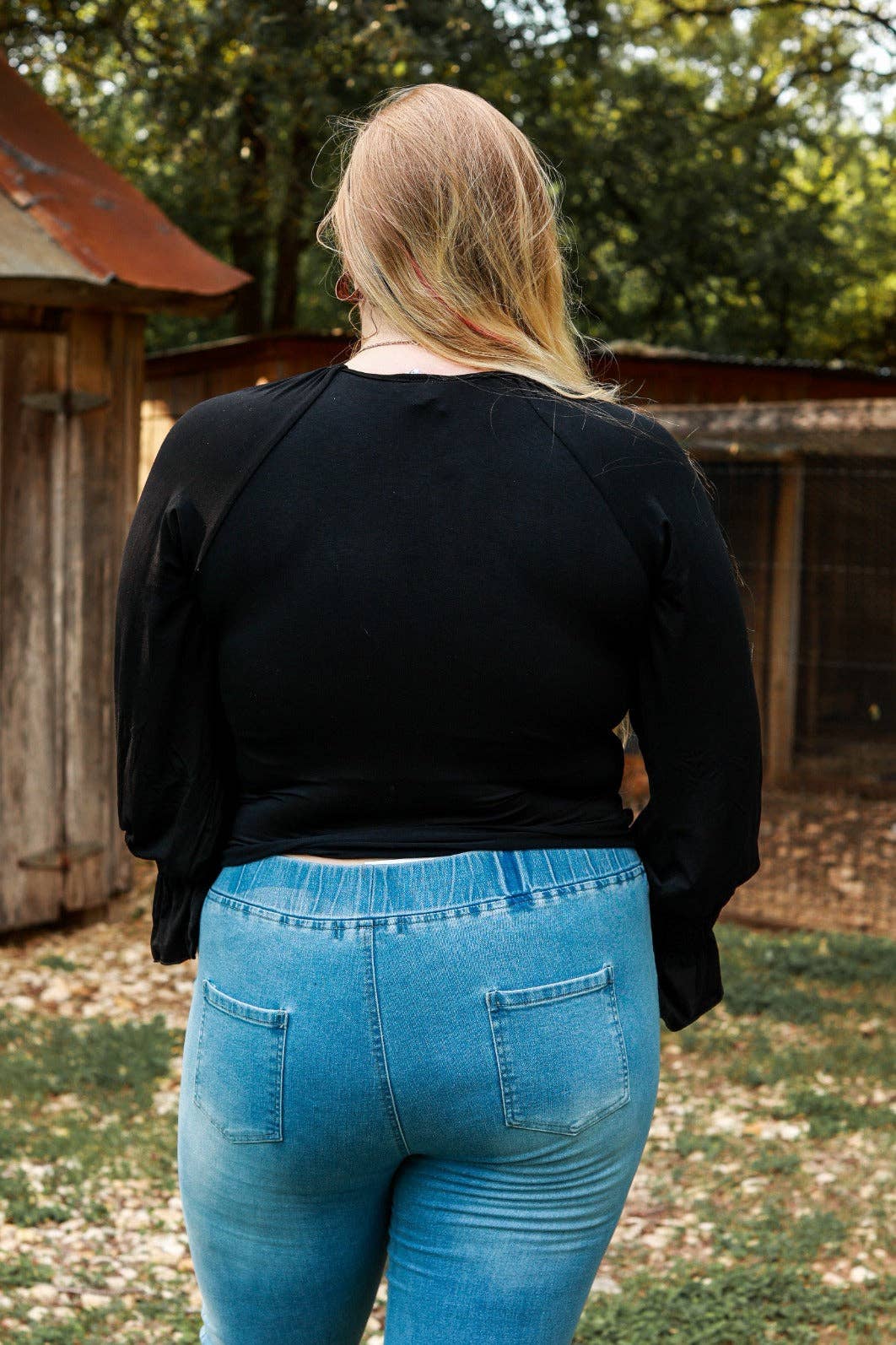 Let's Go Ladies Contemporary Top in Black for wholesale on Faire6