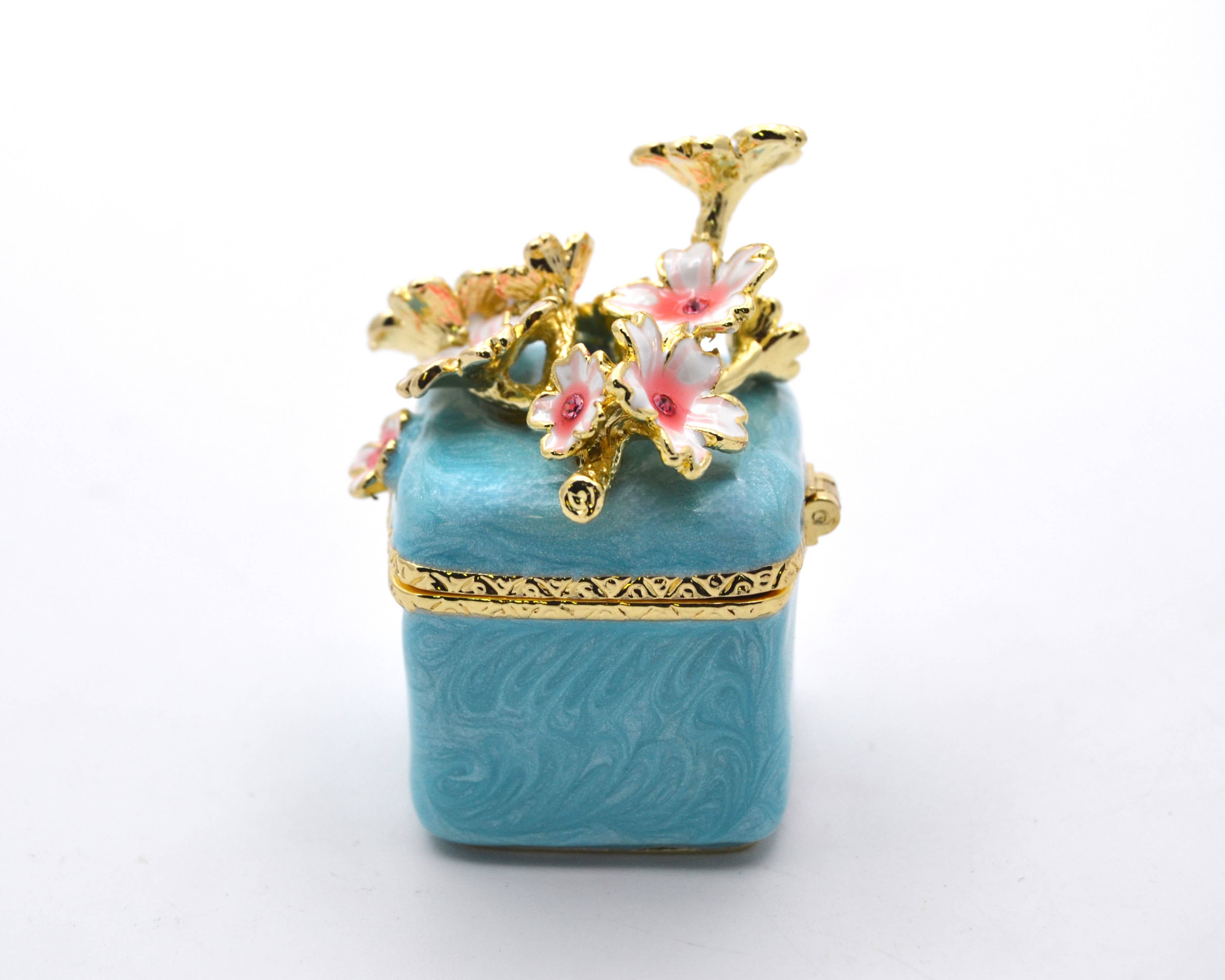 Ciel Collectables – Großhandel Schmuckschatulle/-Organizer – Jeweled Floral Schmuckdose mit handgesetzten österreichischen Kristallen12