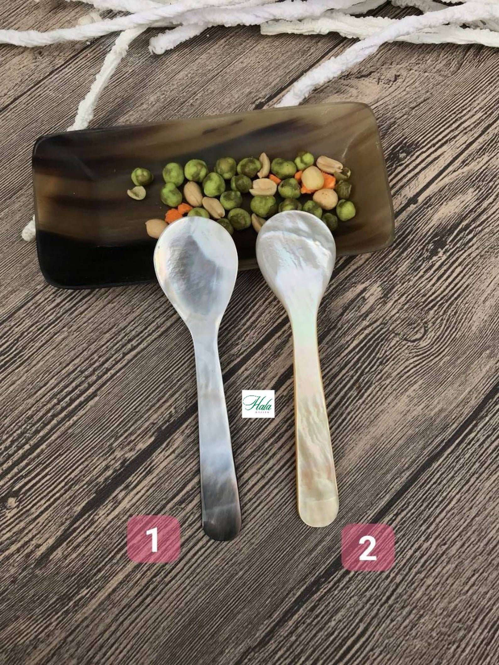 Hala Design - Wholesale Table Spoon (Cutlery) - Custom Oyster Caviar Spoon, Golden Oyster Caviar Spoon0