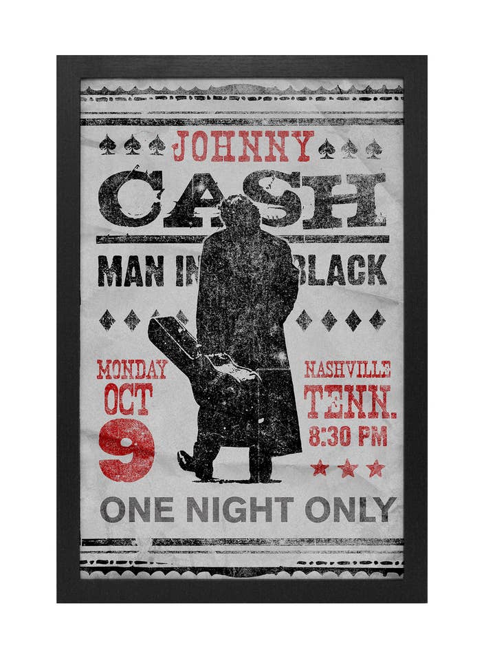 Johnny Cash - One Night Only Naruto - Group with Lightning Framed Print 11x17 Framed Print for wholesale by Pyramid America