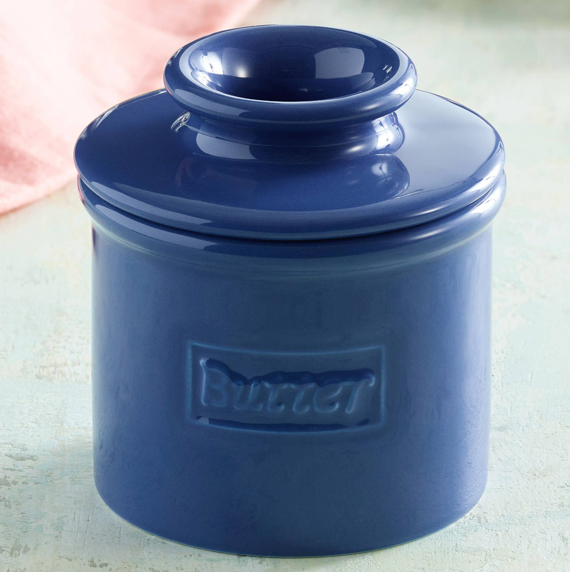 The Original Butter Bell® Crock - Wholesale Butter Dish - The Original Butter Bell® Crock - Cafe Royal Blue1