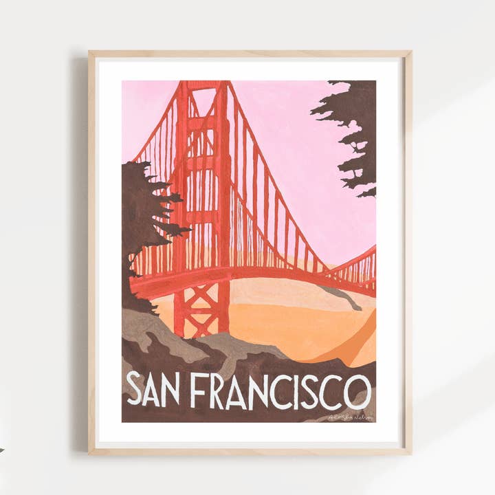 Golden Gate Travel Poster for wholesale by By Aleisha
