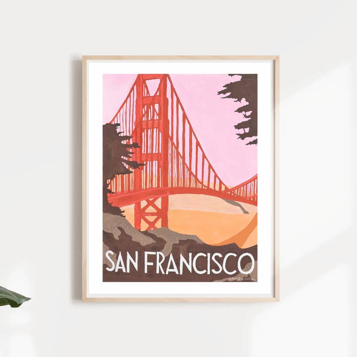 Golden Gate Travel Poster for wholesale by By Aleisha