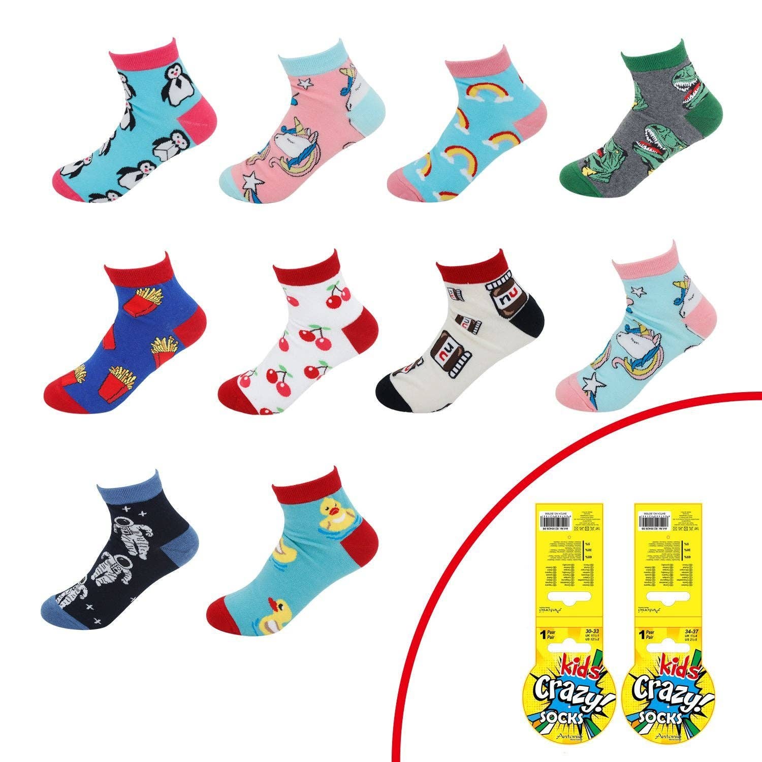 VewoTex – wholesale Strumpor - Barn – Barn Crazy Socks » Färgglada barnstrumpor » Barnstrumpor » Fotstrumpor » Barnstrumpor storlek 30-33 och 34-3710