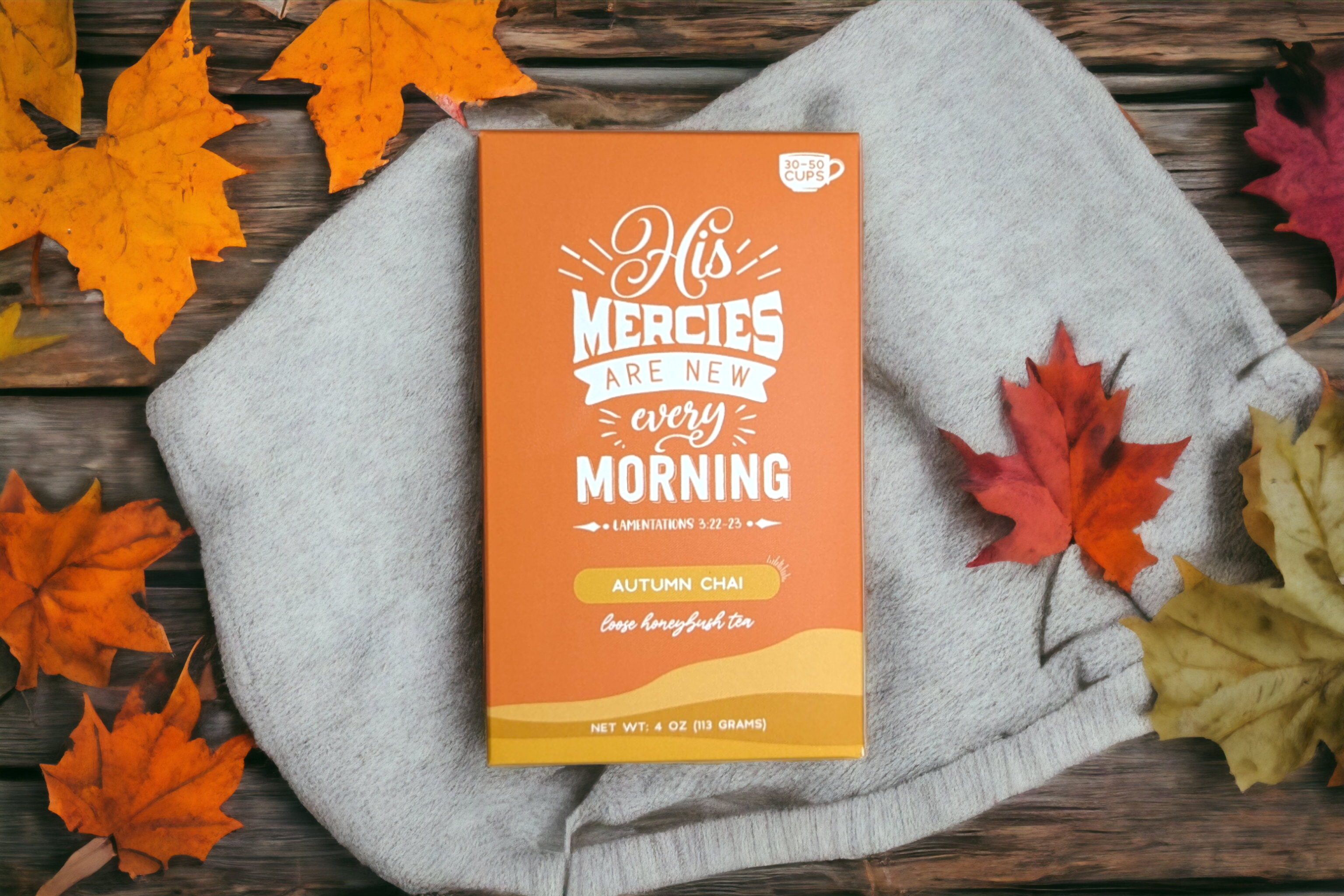 Little Prayer Tea Company - Vente Thé en vrac - Thé chaï sans caféine Verset de la Bible « Ses miséricordes sont nouvelles »2