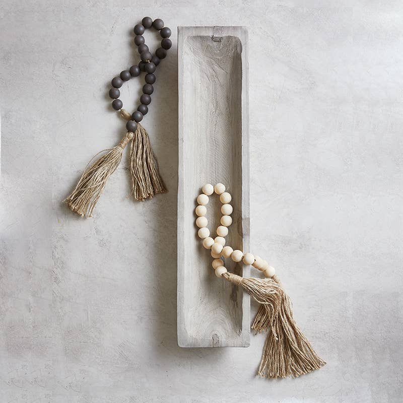 Santa Barbara Design Studio by Creative Brands - Wholesale Decorative Tassel/Wall Drop - Wood Beads - Natural with Jute1