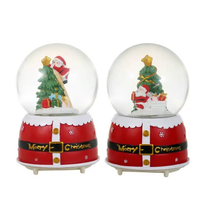 SINT - Wholesale Snow Globe - SINT Christmas Musical Glittering Water Snow Globe | Set of 22