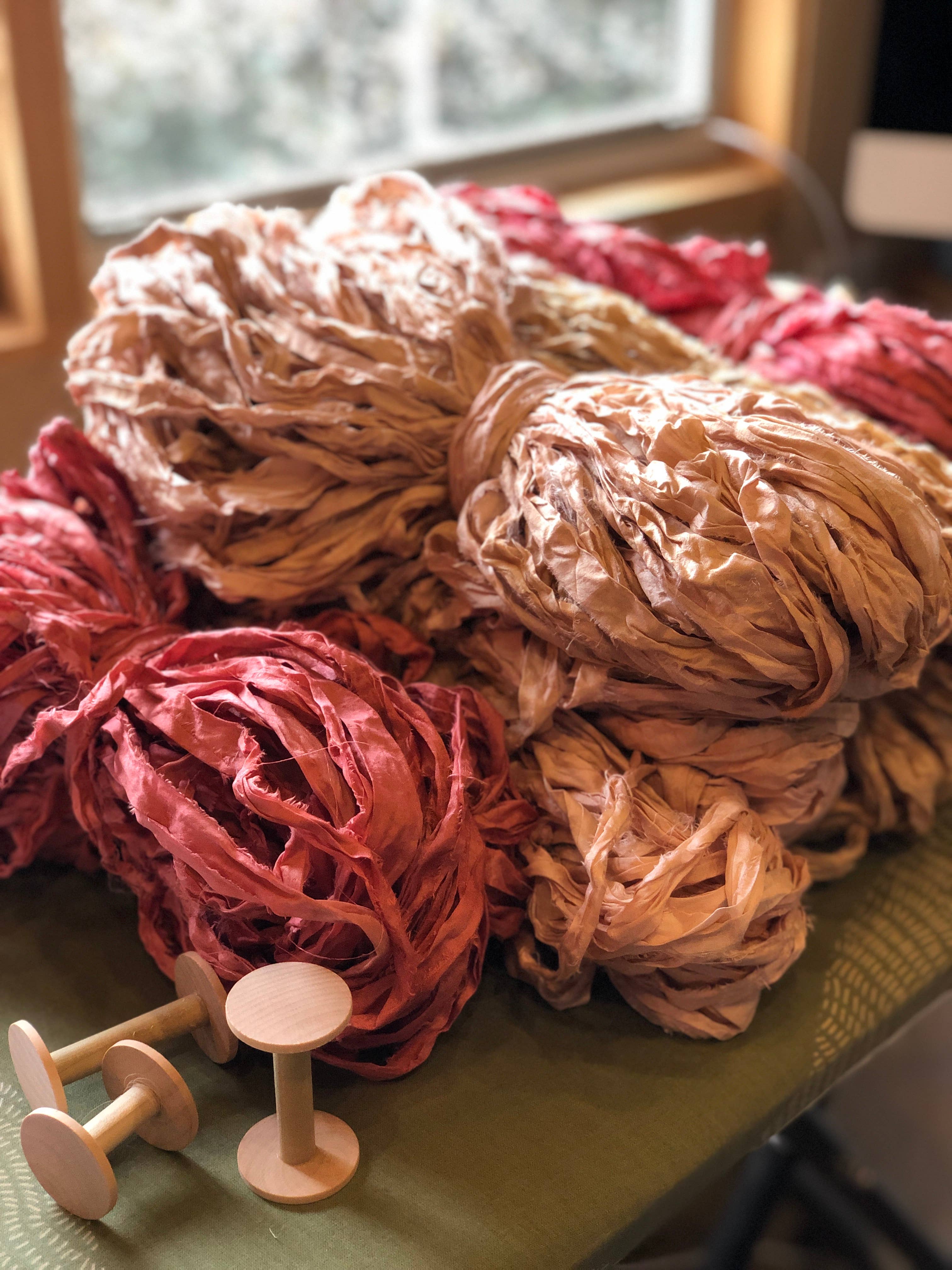 Nettle & Silk - Wholesale Ribbon – Gift wrapping - Upcycled Silk Sari Ribbon | 50 yard bundles14