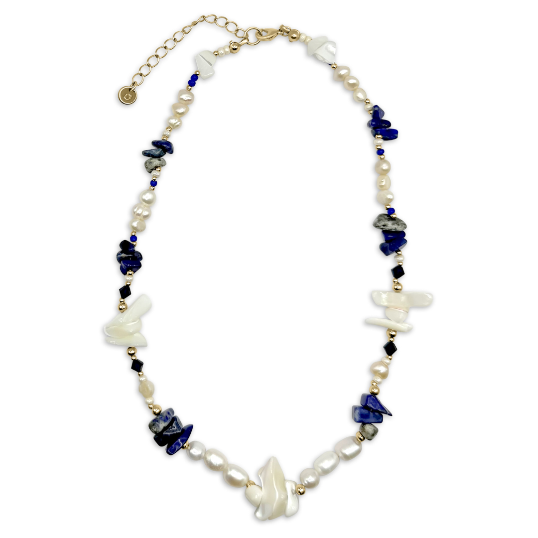 Camilla Limón - Wholesale Beaded/Pearl Necklace - Gemstone Fresh Water Pearl Mother of Pearl Gold Necklace2