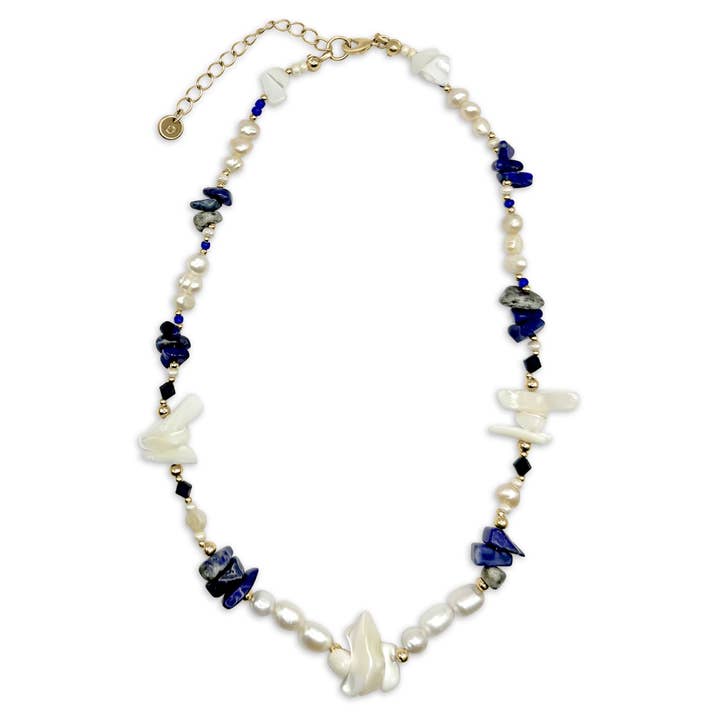 Camilla Limón - Wholesale Beaded/Pearl Necklace - Gemstone Fresh Water Pearl Mother of Pearl Gold Necklace2