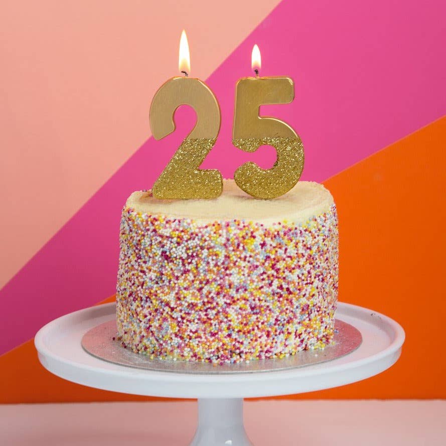 Talking Tables USA - Wholesale Cake Candle - We Heart Birthdays Gold Glitter Number Candle Starter Kit2