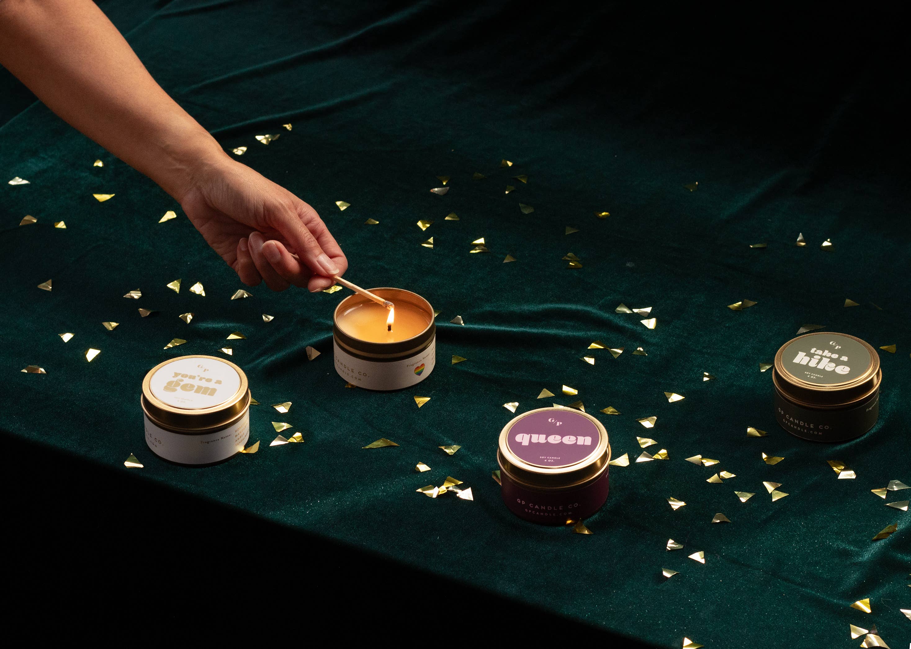 GP Candle Co. - Vente Bougies de voyage - Boîte à bougie Take A Hike Just Because de 4 oz2