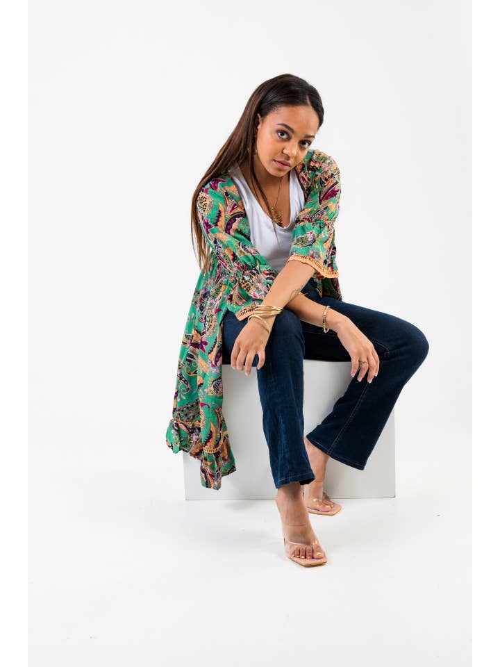 Arena Formentera - Wholesale Kimono - Women's - Kimono with pagoda sleeves, New Saari, New Collection!3