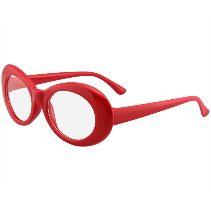 Emblem Eyewear - Vendita all'ingrosso Occhiali da vista - Unisex - Retro Flat Round anni '90 Fashion Clout Occhiali ovali Trasparente14