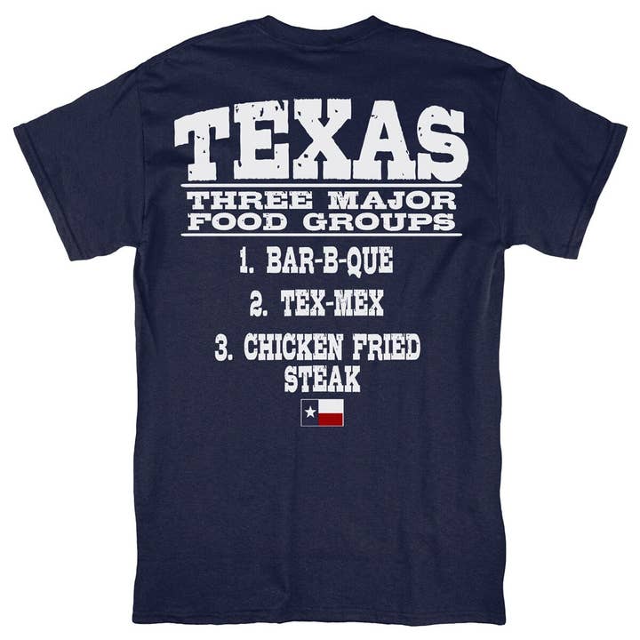 Texas Food Groups Tee for wholesale by Outhouse Designs